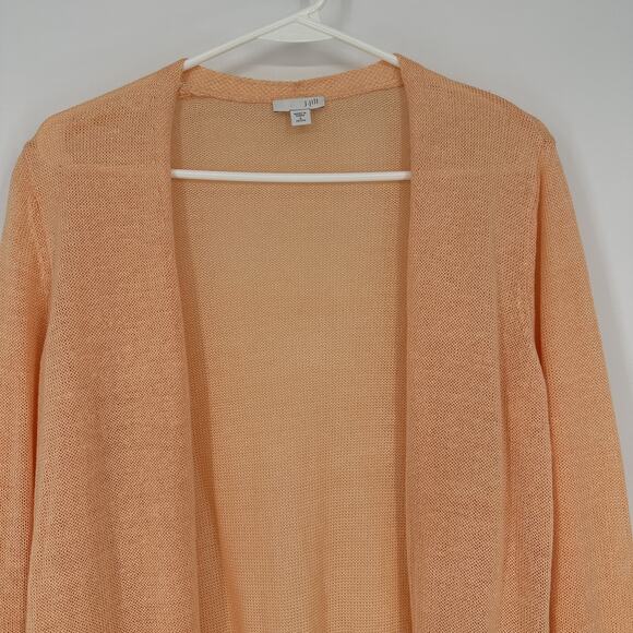 J Jill Cardigan Sweater Womens Small Petite Open Front Linen Blend Lightweight - Picture 2 of 10